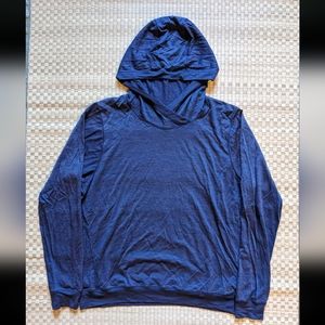 ICEBREAKER Hoodie Womens Size XL Blue Lightweight Cool-Lite Pullover Long Sleeve
